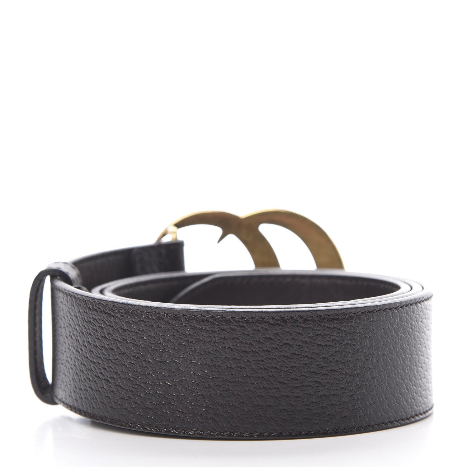 Gucci Textured Dollar Calfskin Double G 40mm Belt 90 36 Dark Cocoa 2 of 8