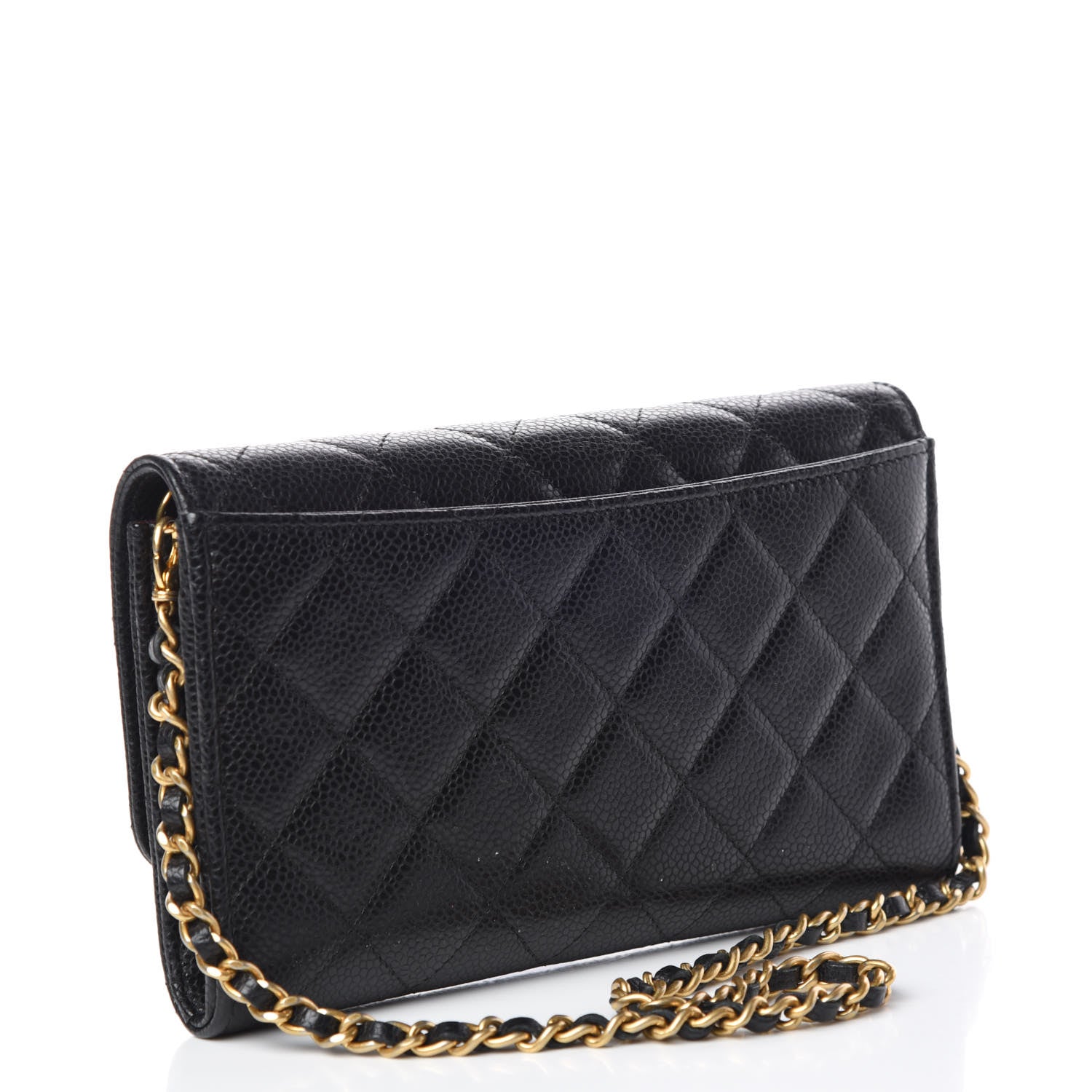 Chanel Caviar Quilted Wallet on Removable Chain Black 4 of 12
