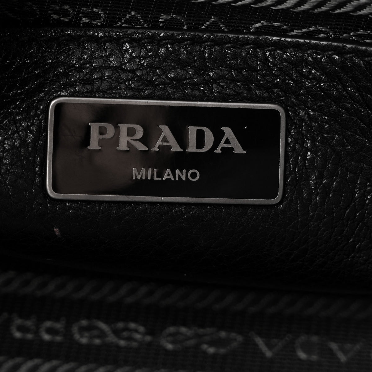 Prada Glace Calf Twin Pocket Tote Black 10 of 25