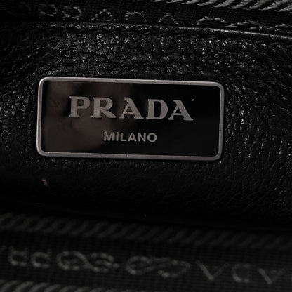 Prada Glace Calf Twin Pocket Tote Black 10 of 25