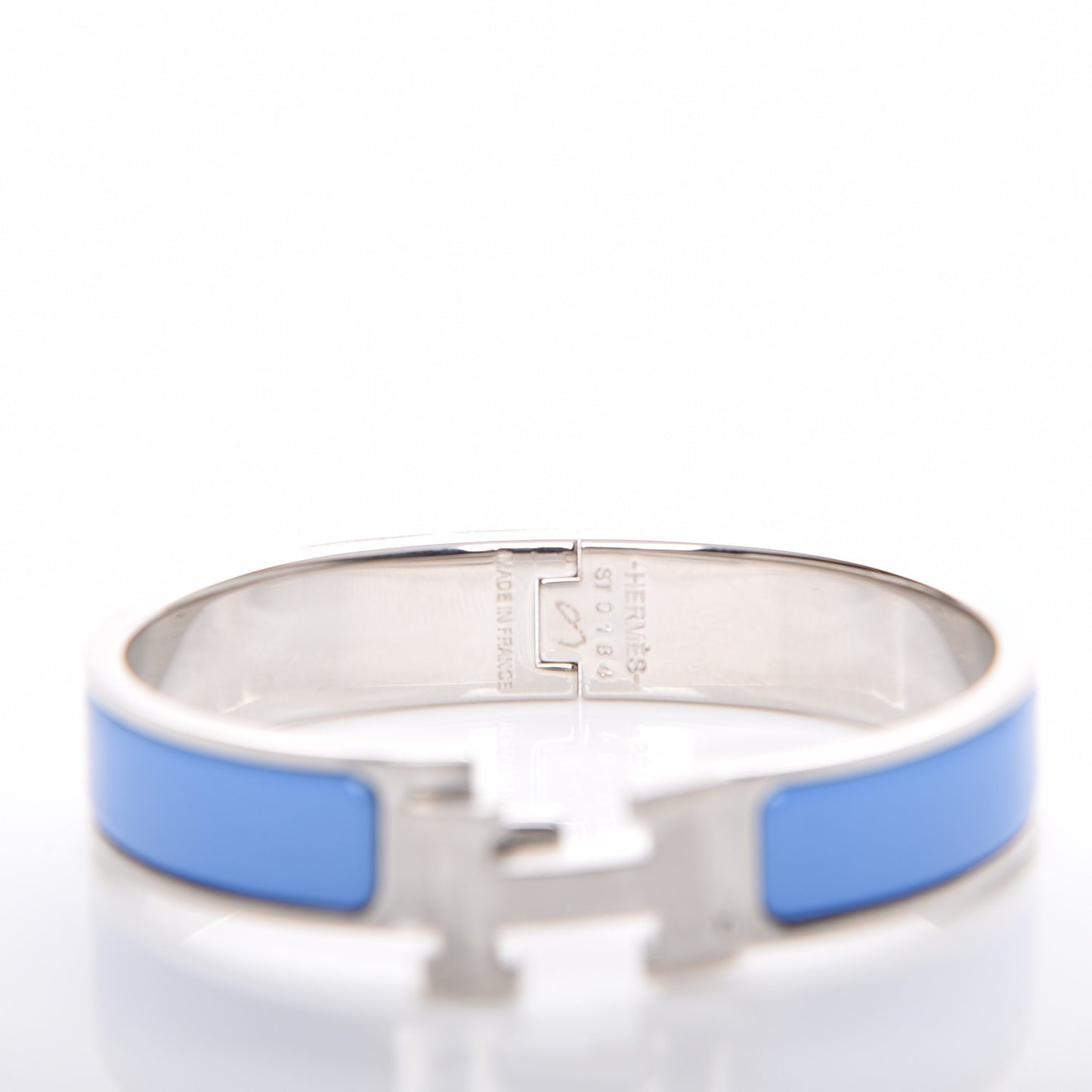 Enamel Narrow Clic Clac H Bracelet PM Bleu Transat