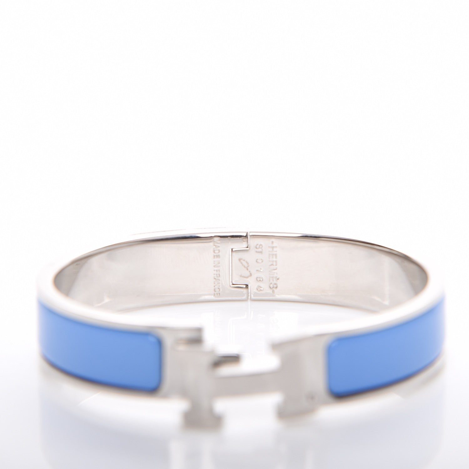 Hermes Enamel Narrow Clic Clac H Bracelet PM Bleu Transat 9 of 9