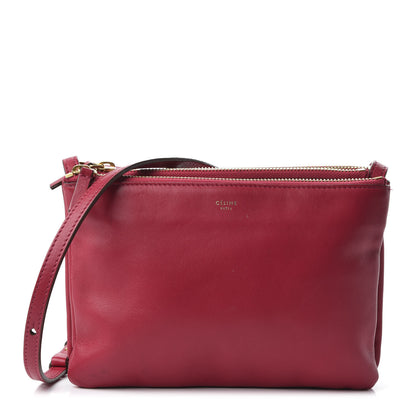 Celine Lambskin Small Trio Crossbody Bag Fuchsia 1 of 11