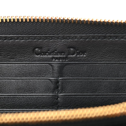 Christian Dior Patent Cannage Lady Dior Continental Zip Wallet Black 6 of 7