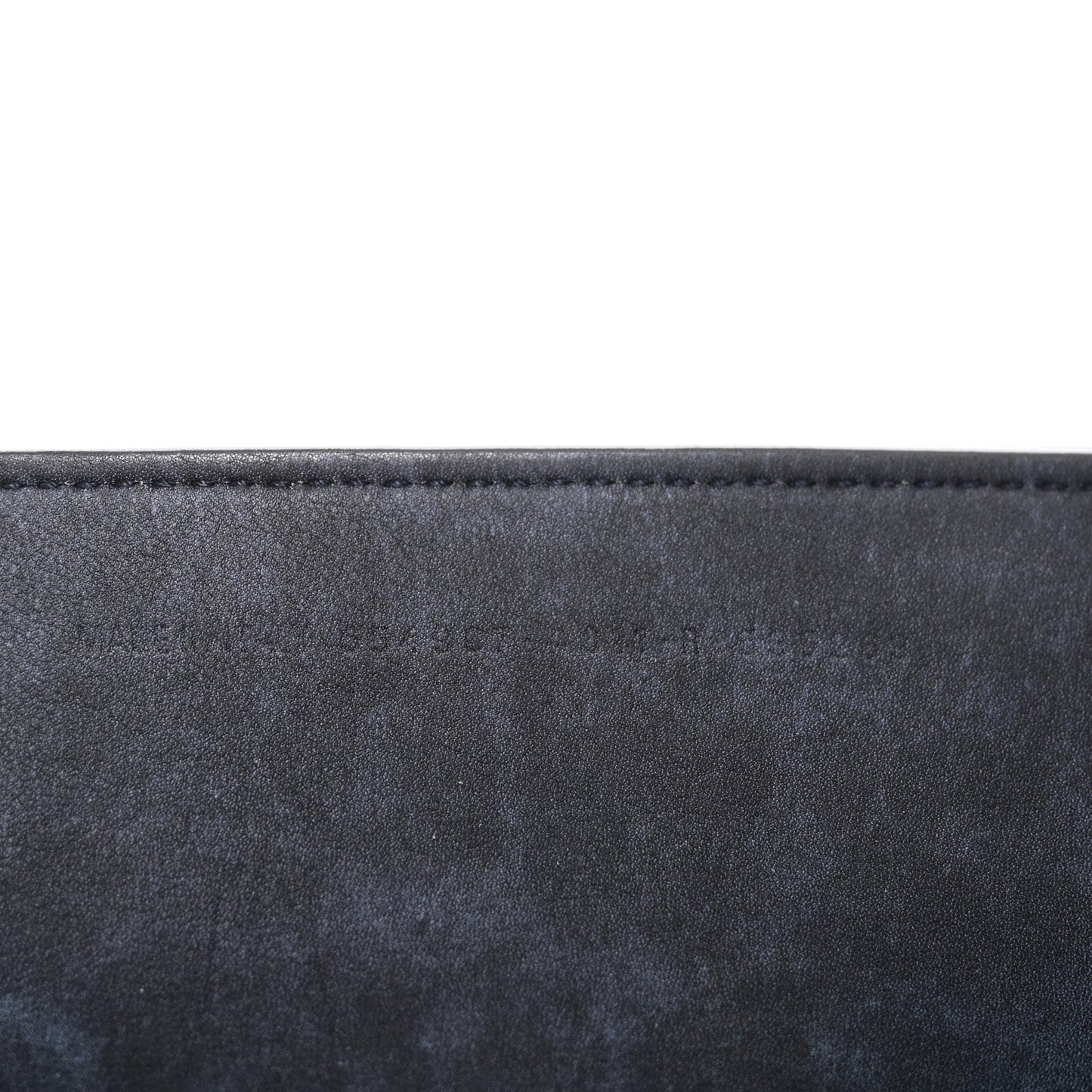 Used Calfskin Silver Hardware Neo Classic City Navy
