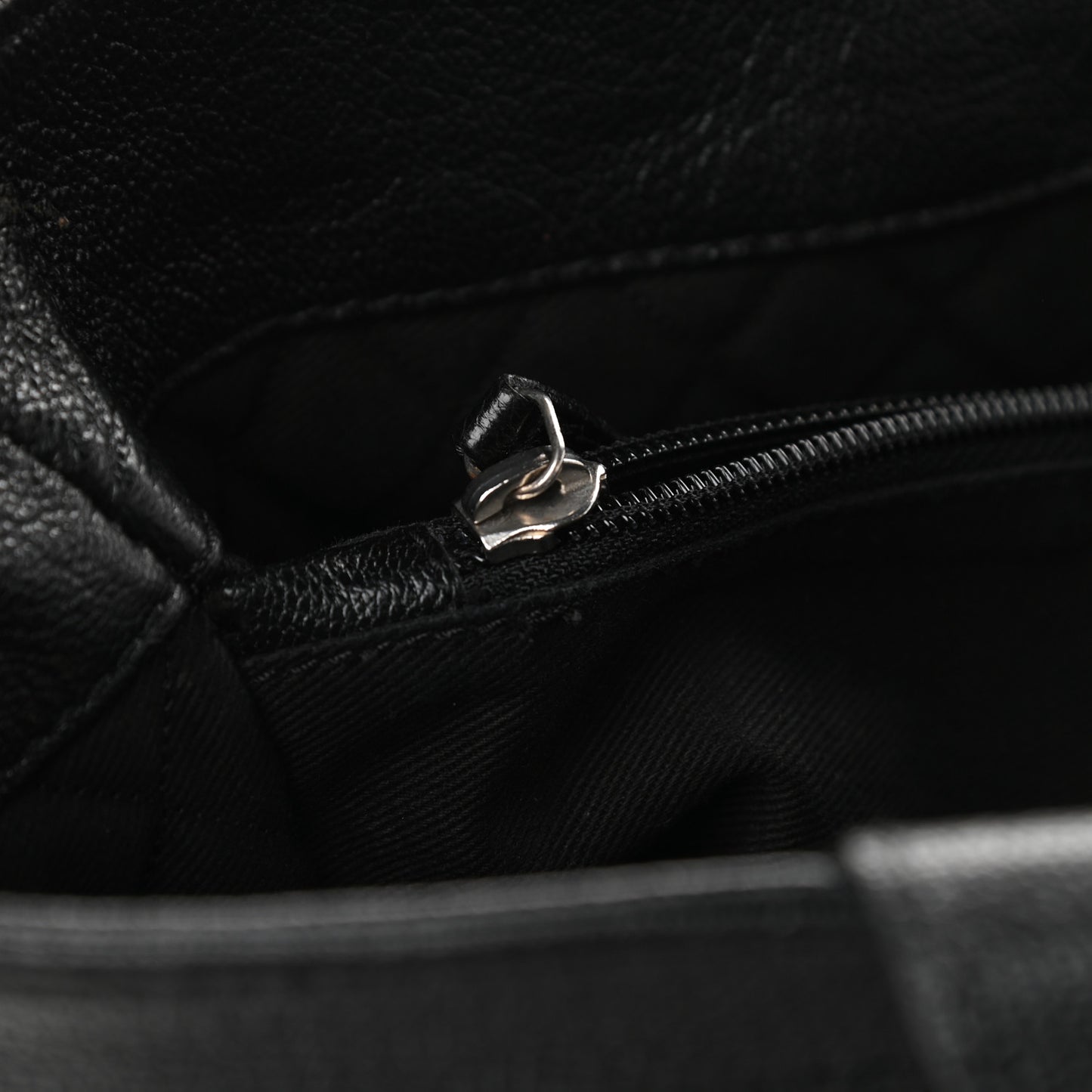 Goatskin Perforated Large CC Tote Black