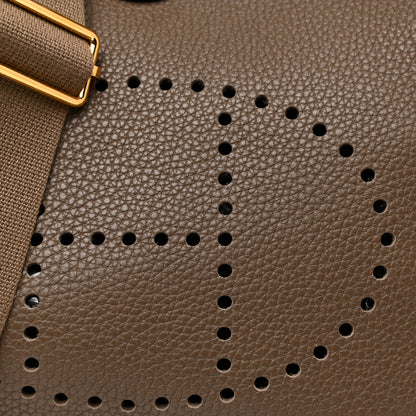 Hermes Taurillon Clemence Evelyne III PM Etoupe 7 of 11