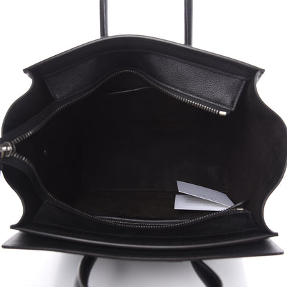 Celine Drummed Calfskin Micro Luggage Black 5 of 10