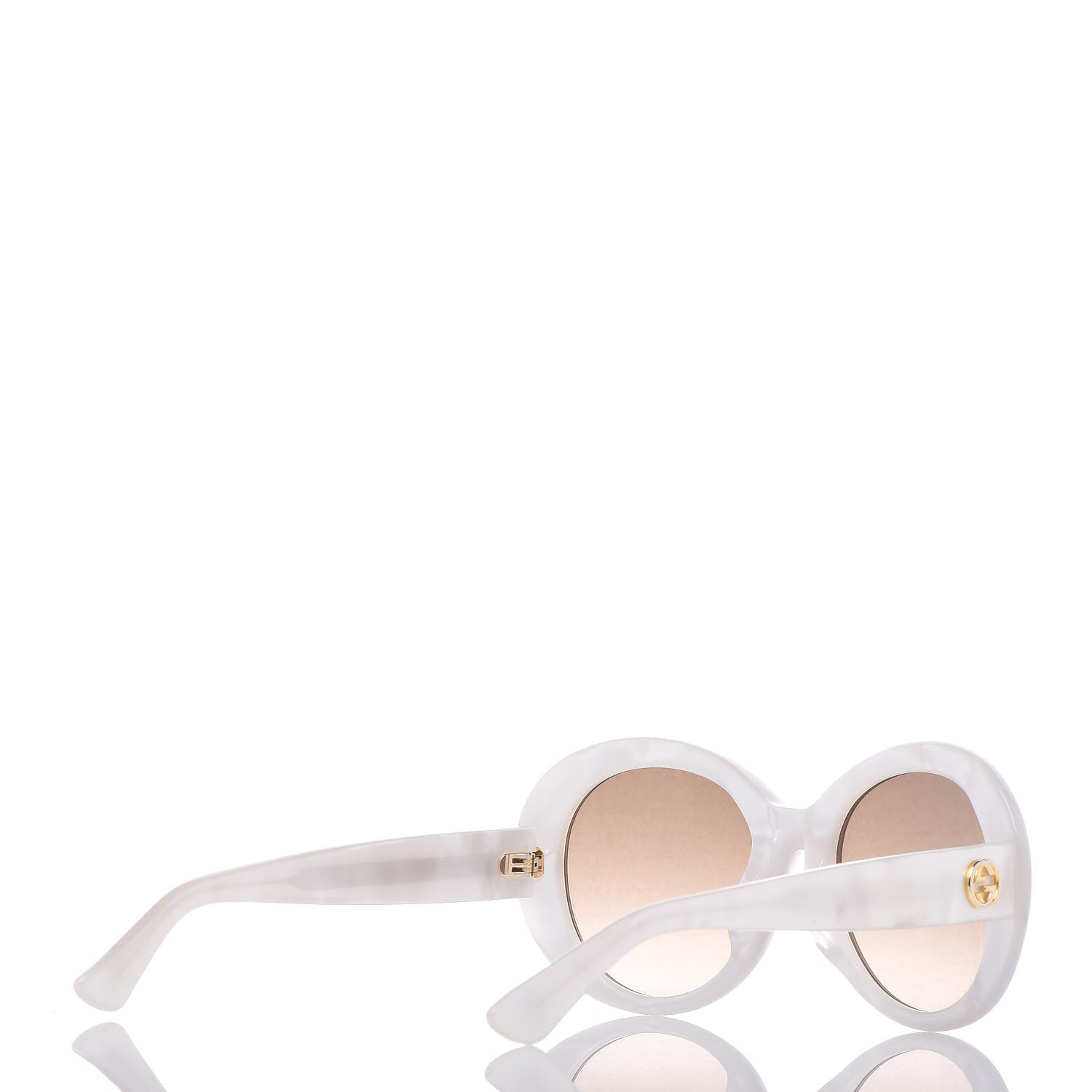 Gucci Round Frame GG Sunglasses White 4 of 7