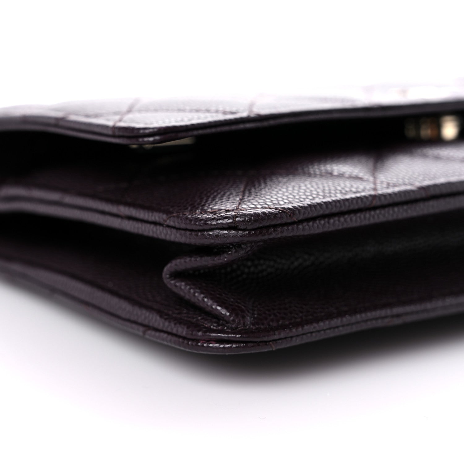 Chanel Caviar Quilted Wallet on Chain WOC Dark Brown 8 of 14