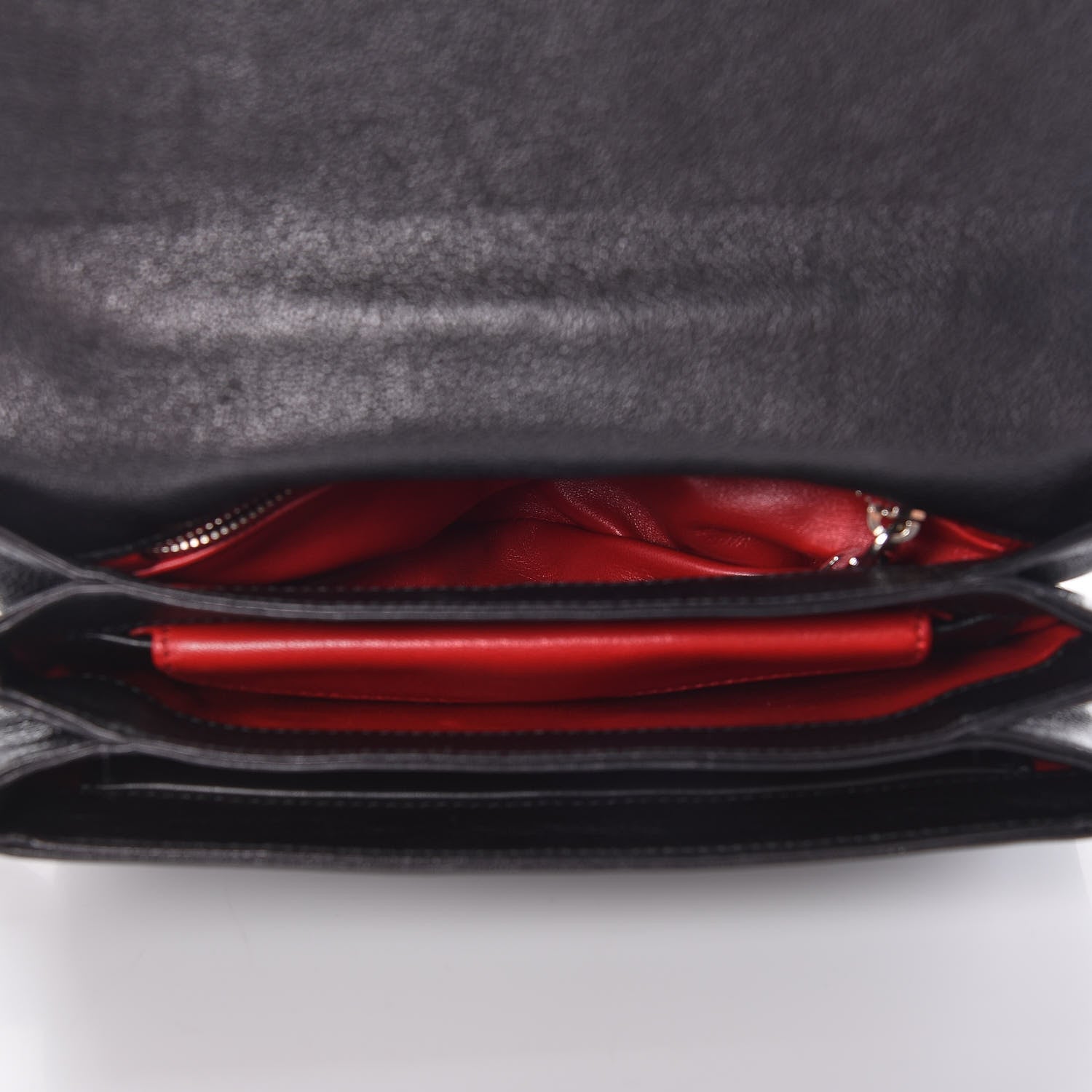 Prada Grained Calfskin Saffiano Robot Shoulder Bag Black White 7 of 9