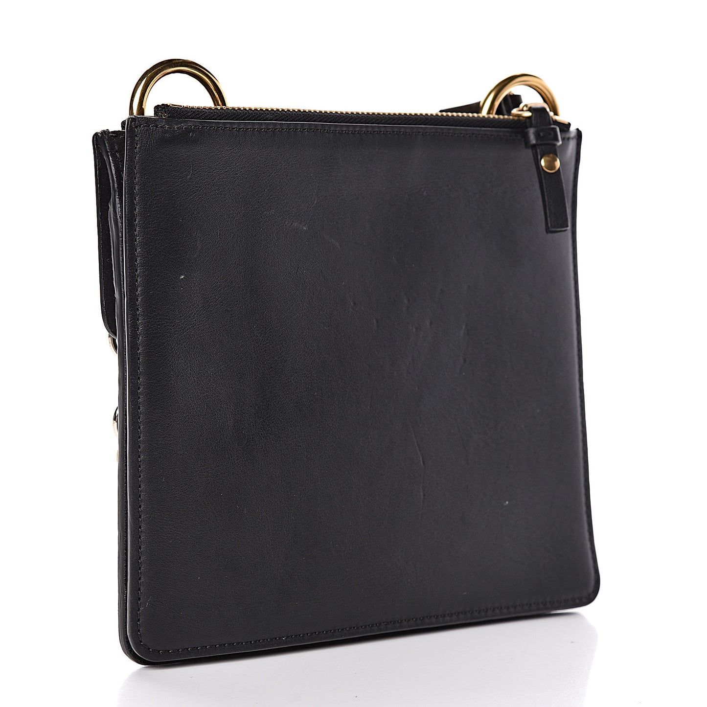 Calfskin Suede Small Jane Fringe Bag Black