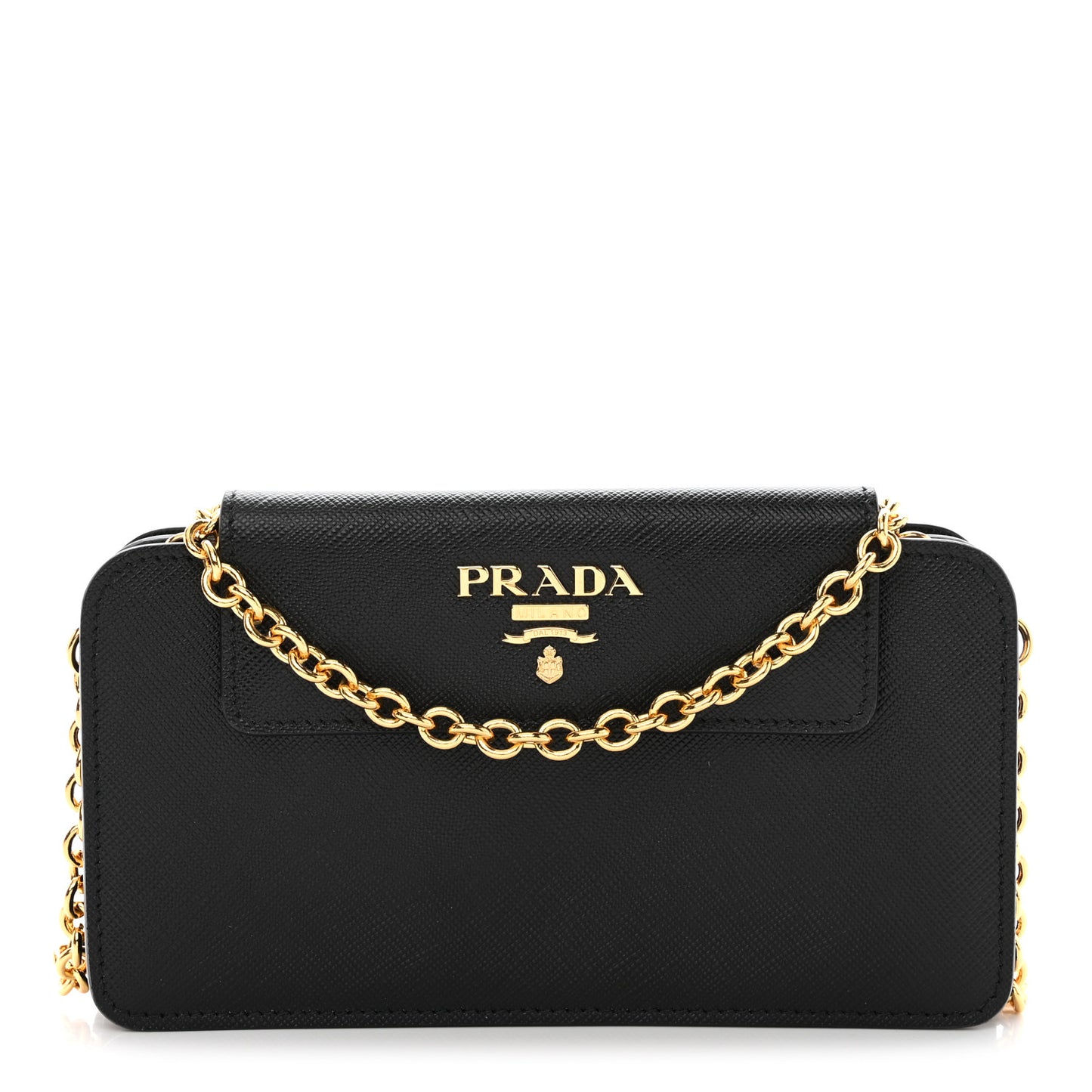 Saffiano Metal Oro Phone Case Black