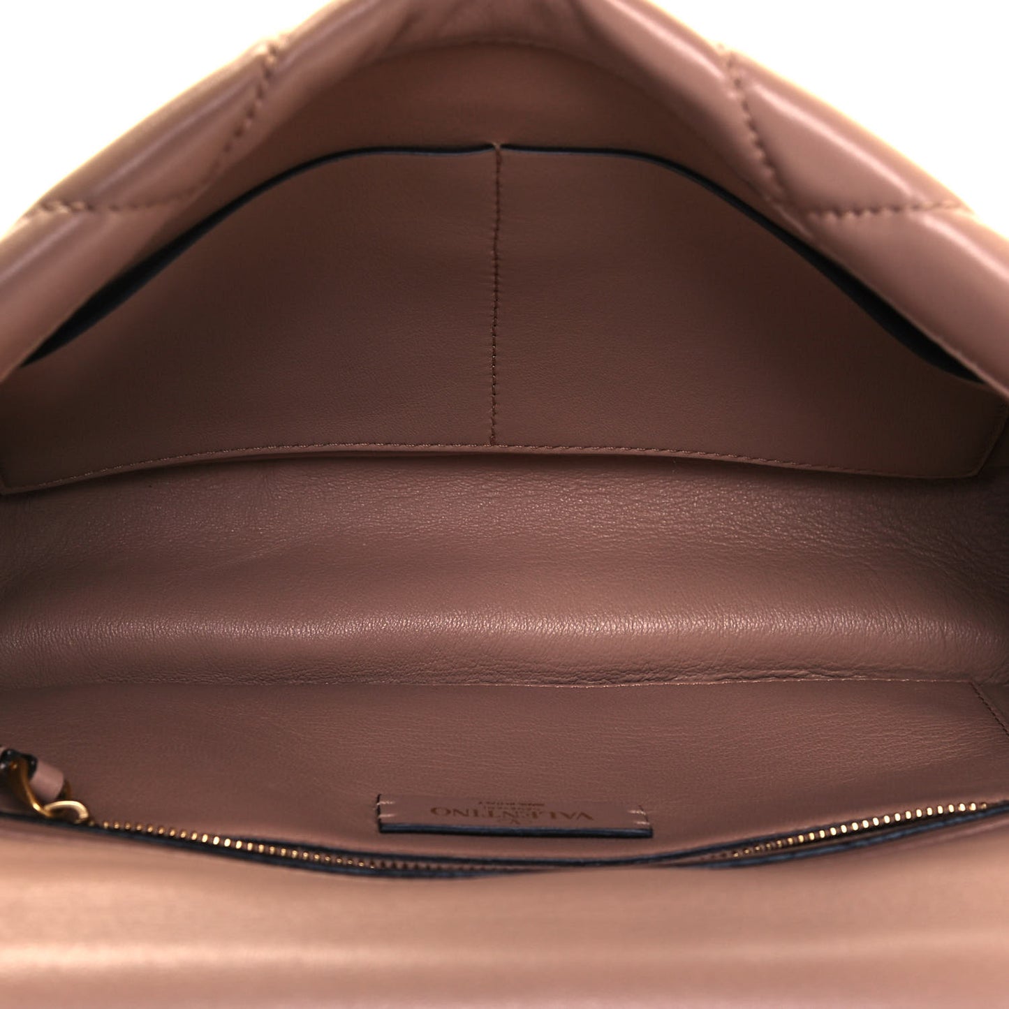 Nappa Large Roman Stud Shoulder Bag Rose Cannelle