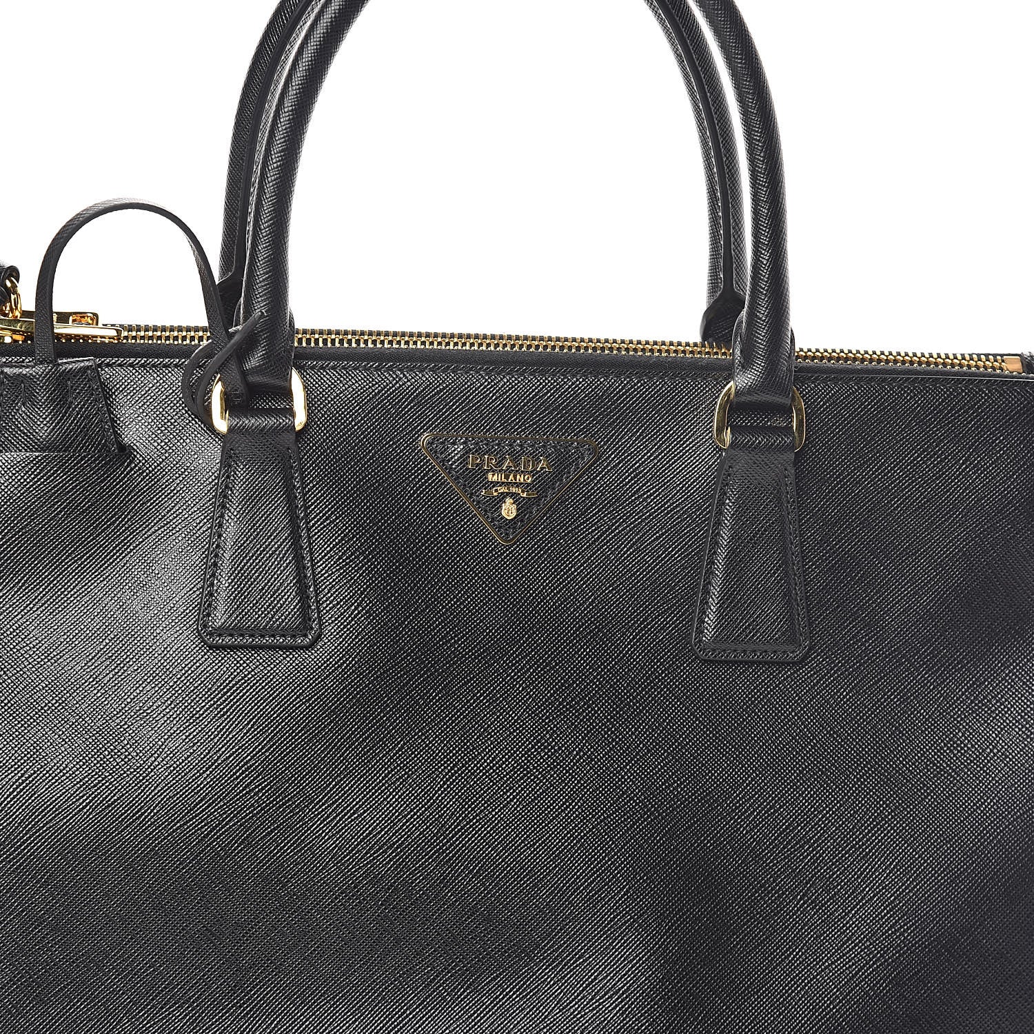 Prada Saffiano Medium Galleria Double Zip Tote Black 7 of 9