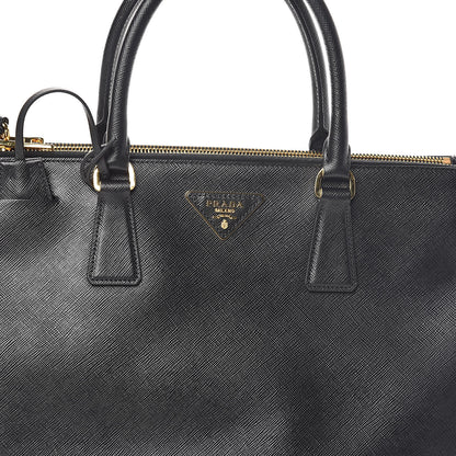 Prada Saffiano Medium Galleria Double Zip Tote Black 7 of 9