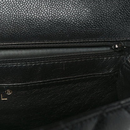 Chanel Caviar Quilted Jumbo Kelly Flap Black 10 of 12