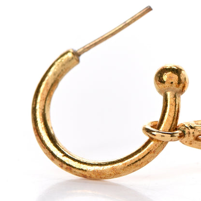 Chanel Metal Drop Clover CC Earrings Gold 4 of 4