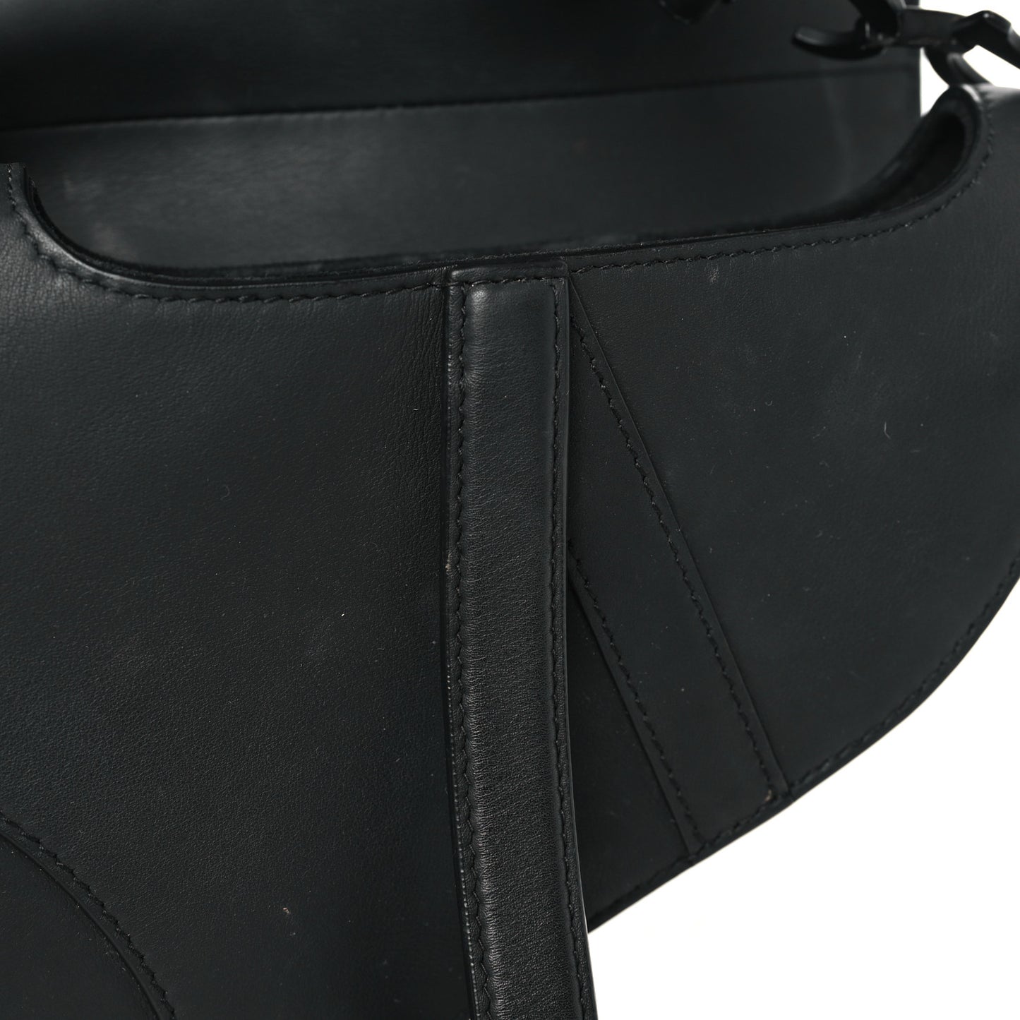 Ultra Matte Calfskin Mini Saddle Bag Black