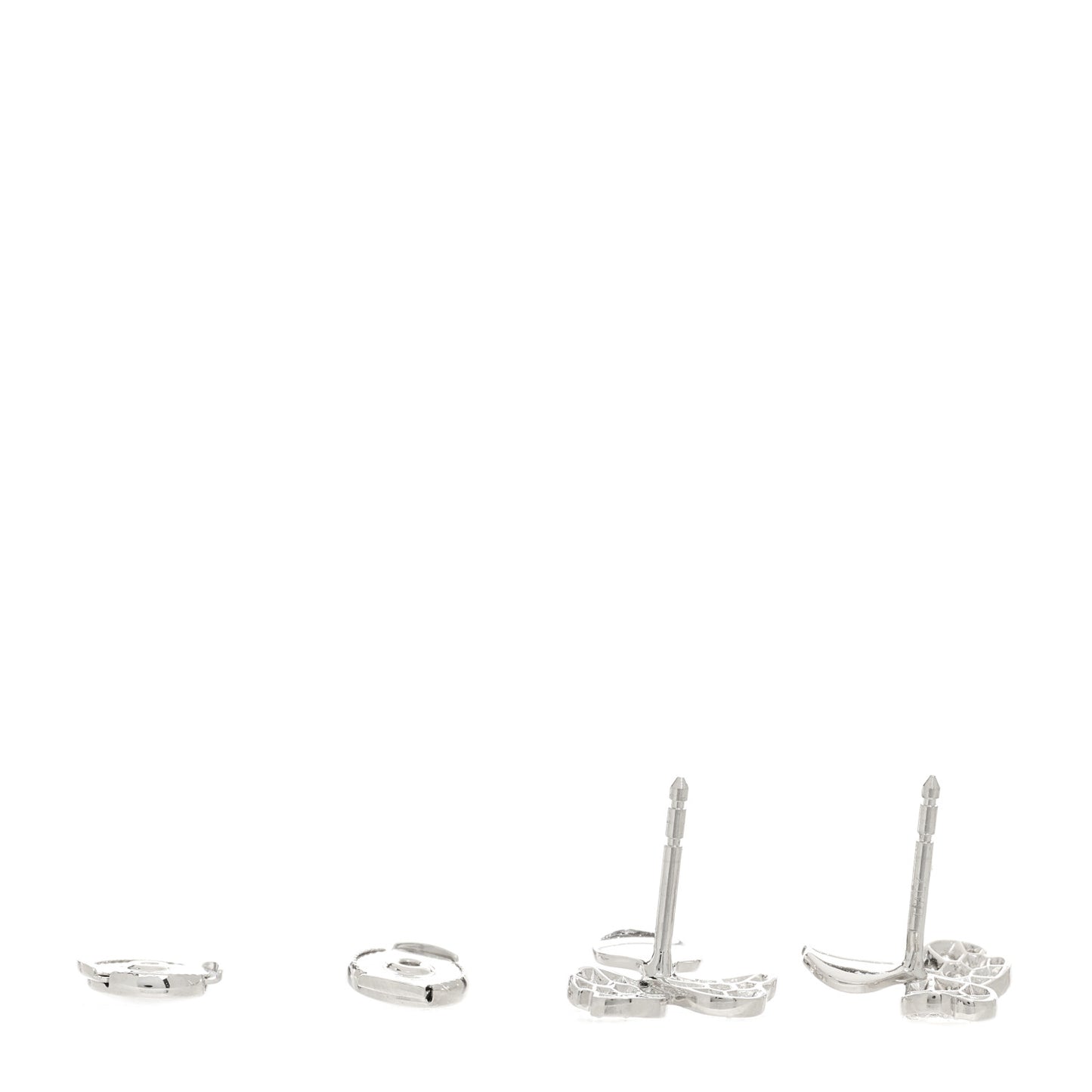 Platinum Diamond Paper Flowers Earrings