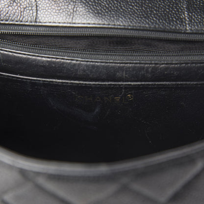 Chanel Caviar Quilted Jumbo Single Flap Black 7 of 8