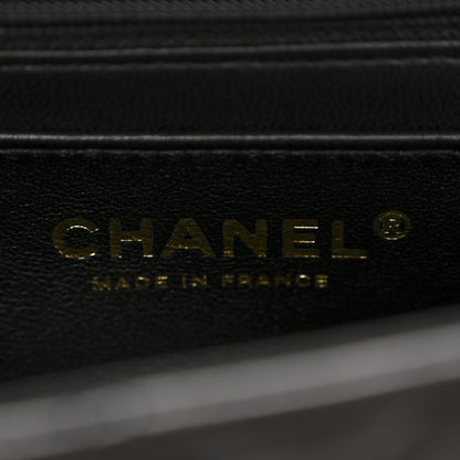 Chanel Lambskin Quilted Mini Top Handle Rectangular Flap Black 6 of 12
