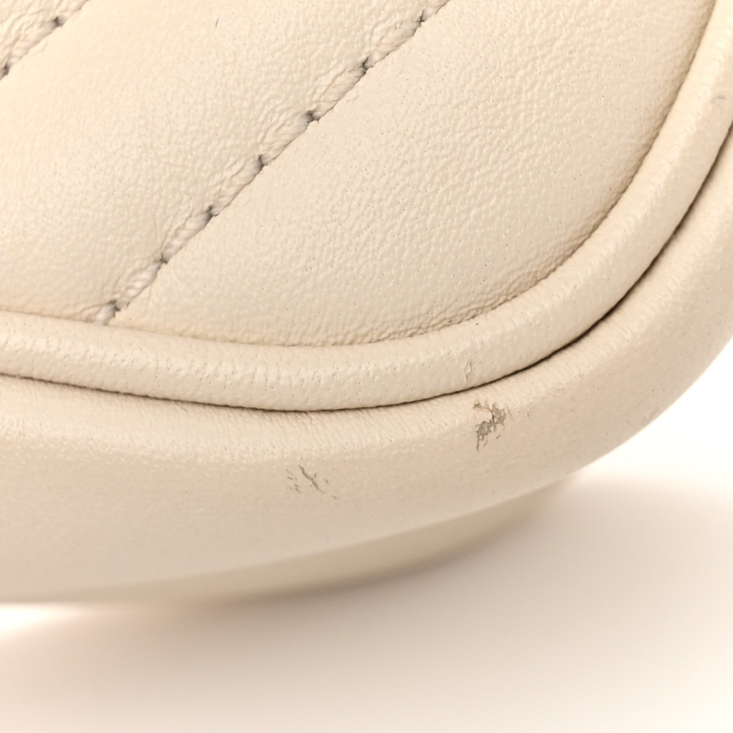 Gucci Calfskin Matelasse Super Mini GG Marmont Shoulder Bag White 11 of 15