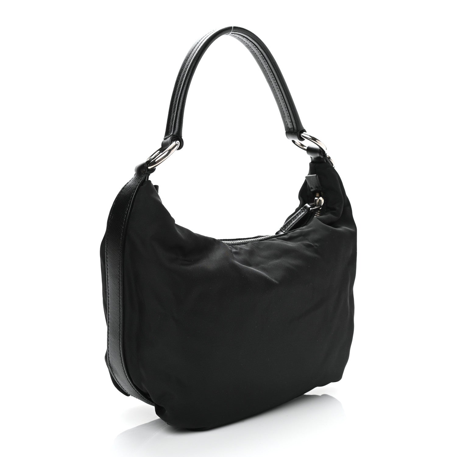 Prada Tessuto Nylon Saffiano Sacca Shoulder Bag Black 3 of 10