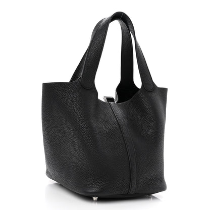 Hermes Taurillon Clemence Picotin Lock 22 MM Black 2 of 9