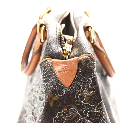 Louis Vuitton Monogram Dentelle Speedy 30 Silver 6 of 9