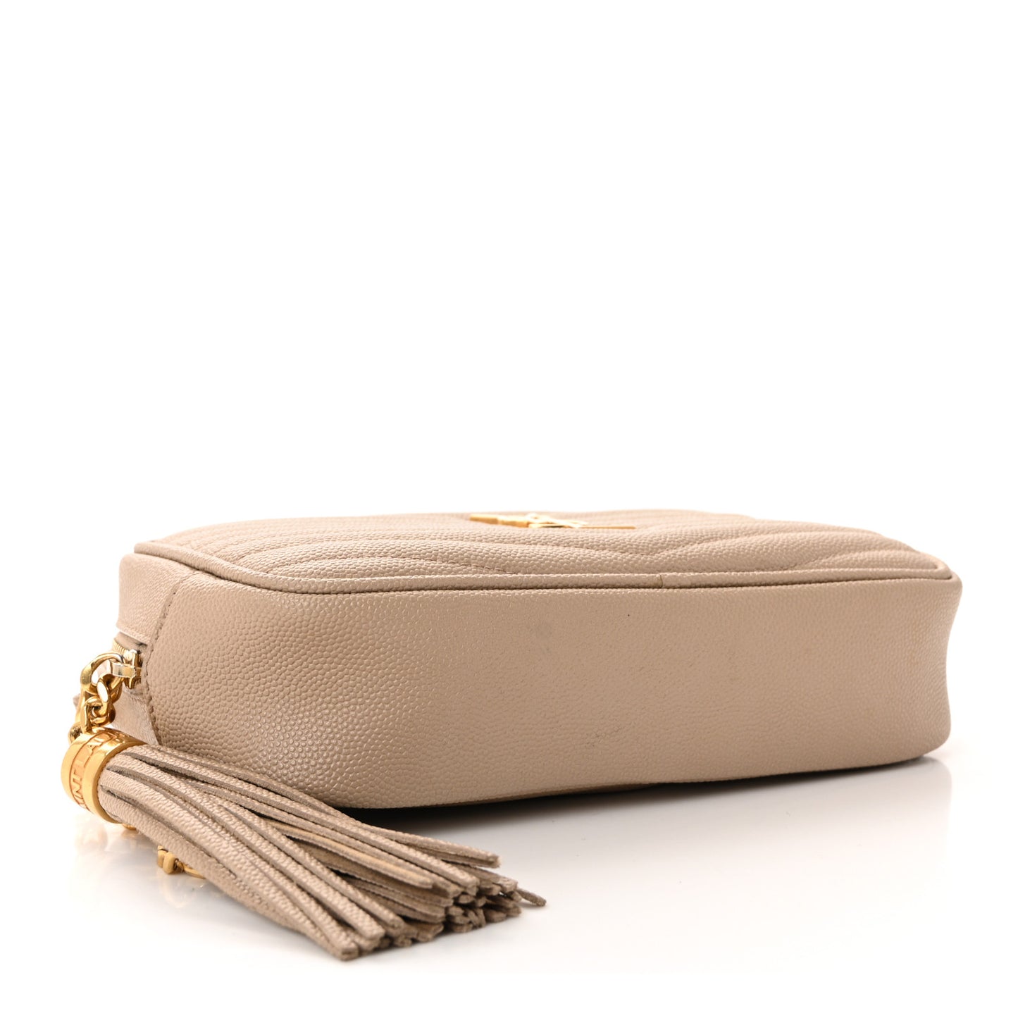 Grain De Poudre Matelasse Monogram Mini Lou Camera Bag Dark Beige