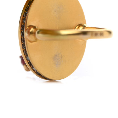 Christian Dior D Charms Pop Ring Gold 7 of 9