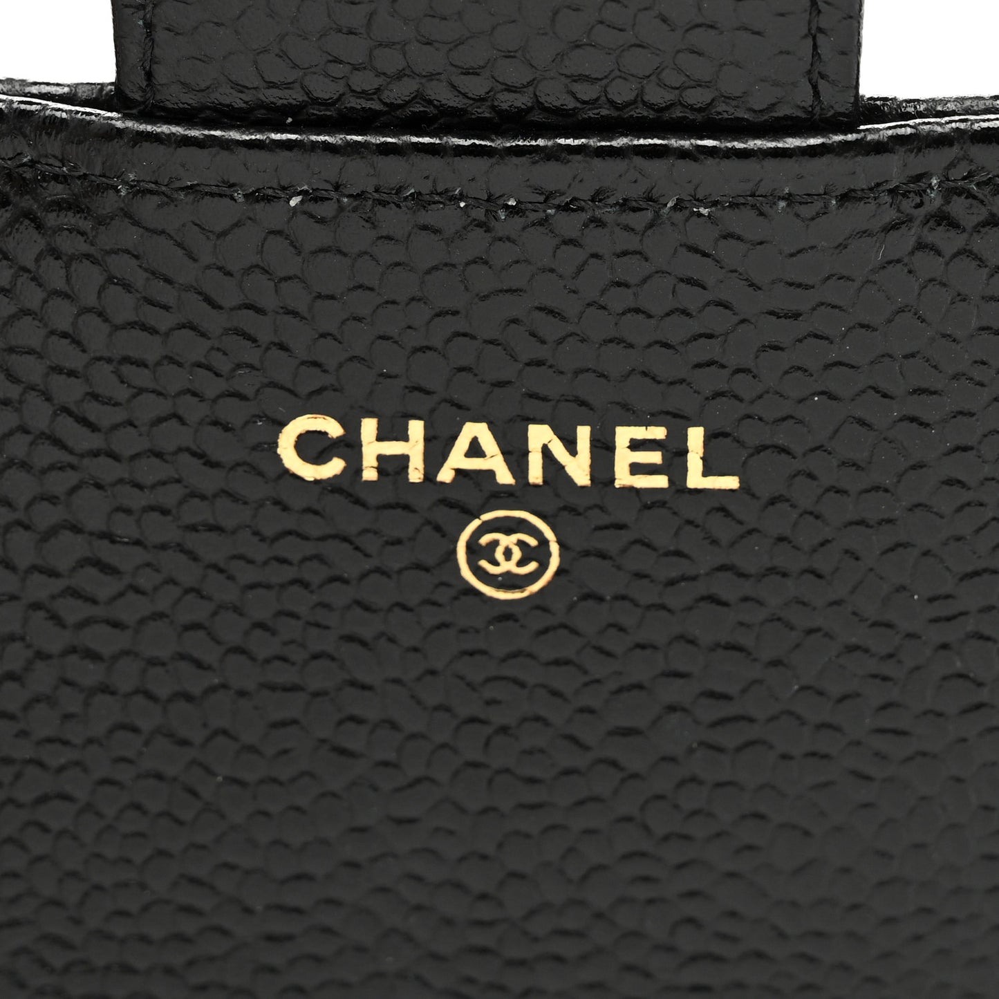 Caviar Quilted Long Flap Wallet Black