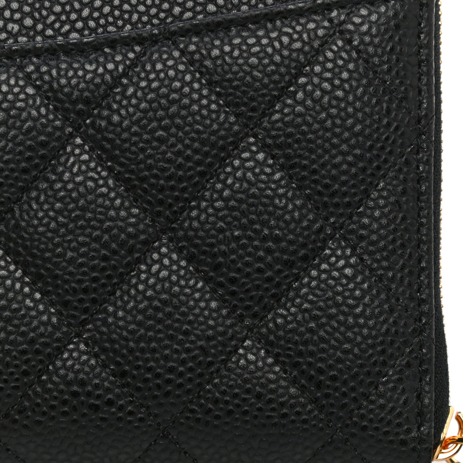 Chanel Caviar Quilted Large Gusset Zip Around Wallet Black 14 of 15