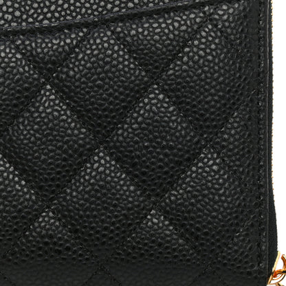 Chanel Caviar Quilted Large Gusset Zip Around Wallet Black 14 of 15