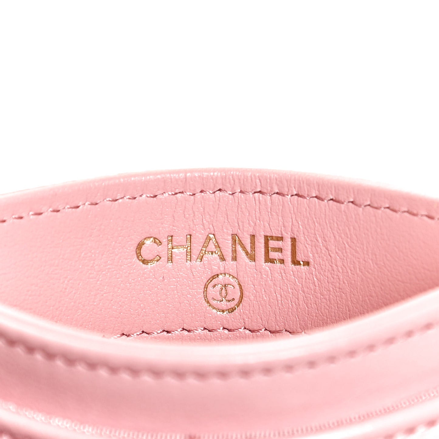 Lambskin Quilted Chanel 19 Card Holder Light Pink