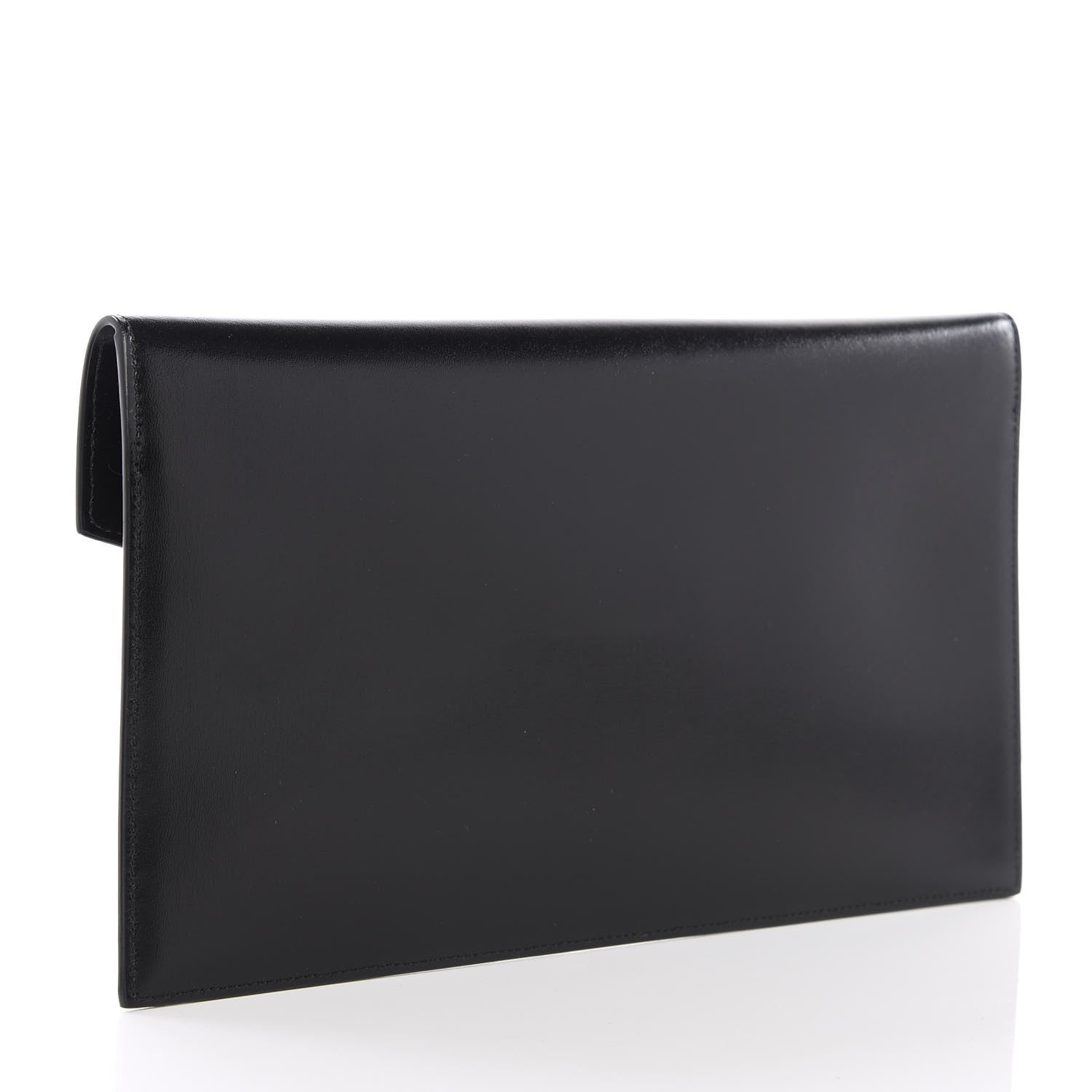 Saint Laurent Smooth Shiny Calfskin Monogram Uptown Pouch Black 2 of 7