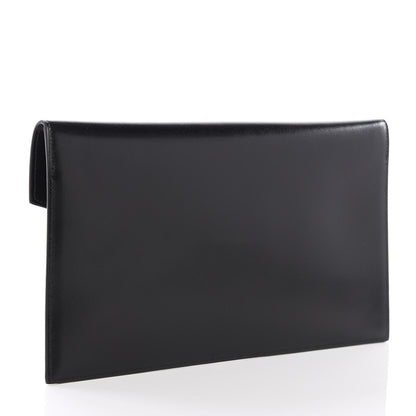 Saint Laurent Smooth Shiny Calfskin Monogram Uptown Pouch Black 2 of 7