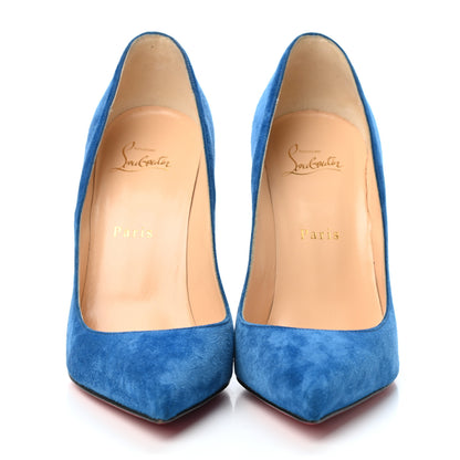 Christian Louboutin Veau Velours Pigalle Follies 100 Pumps 38.5 Positano 2 of 4
