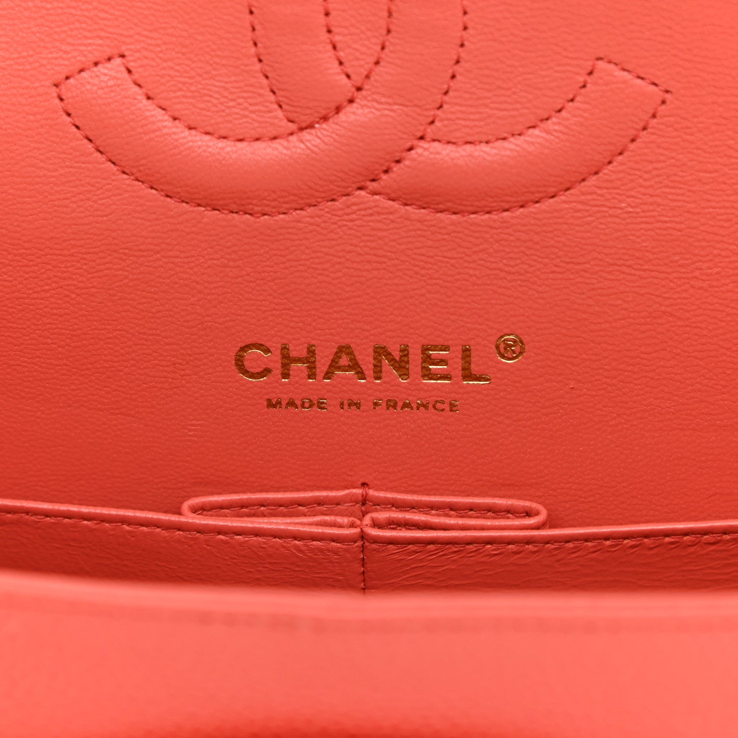 Chanel Caviar Quilted Medium Double Flap Light Red 6 of 10