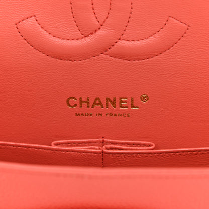 Chanel Caviar Quilted Medium Double Flap Light Red 6 of 10