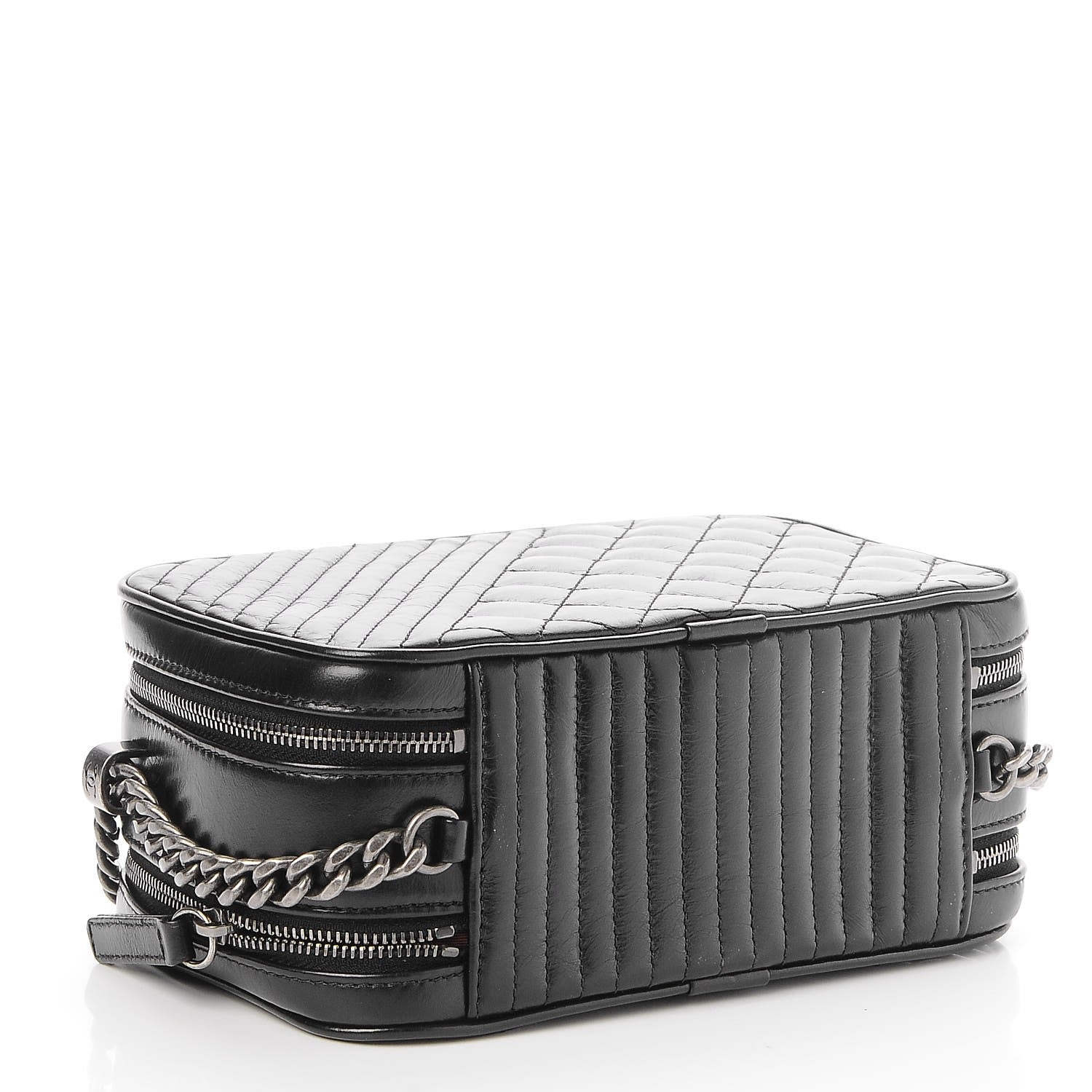 Chanel Glazed Calfskin Small Coco Boy Camera Case Black 4 of 8