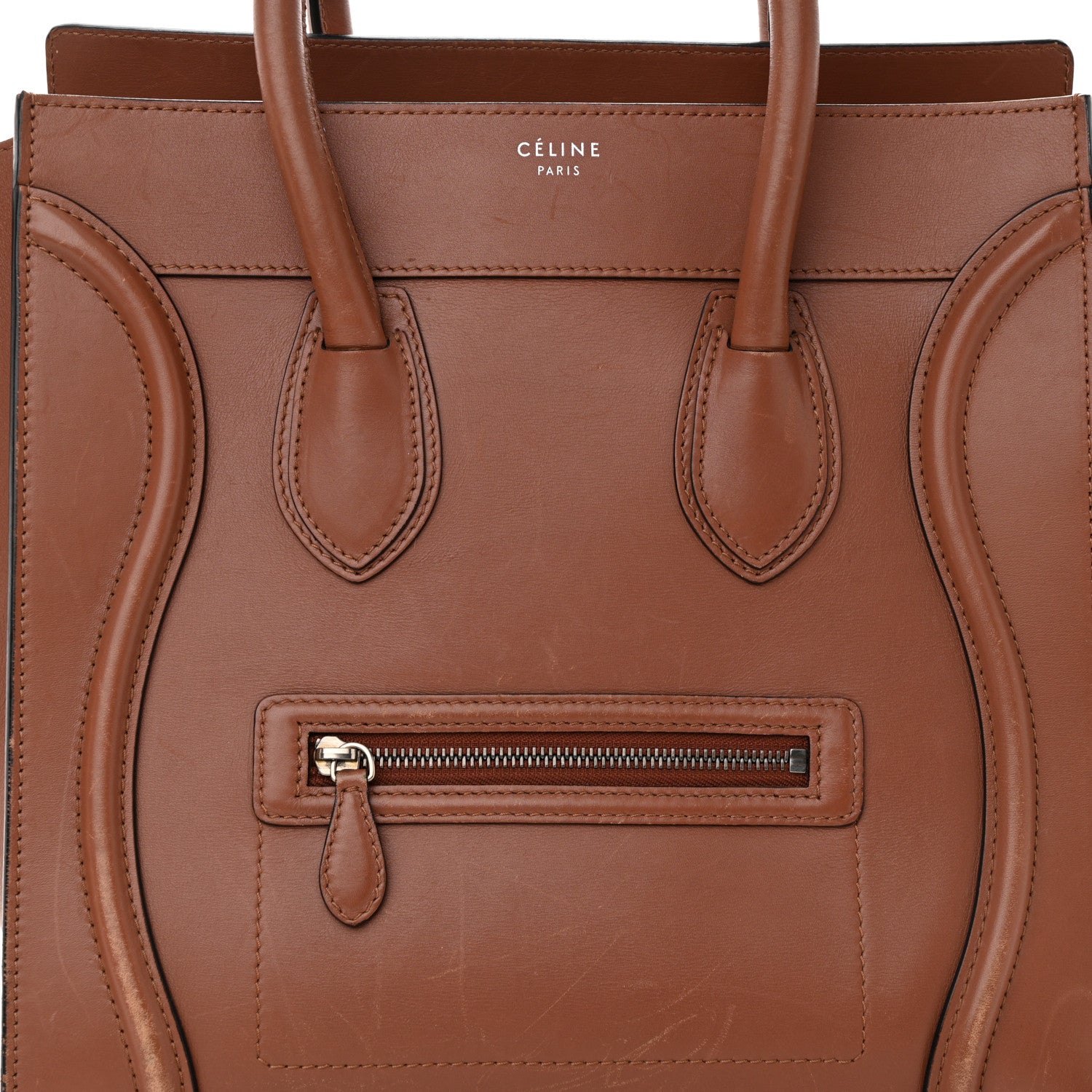 Celine Smooth Calfskin Mini Luggage Sienna 7 of 22