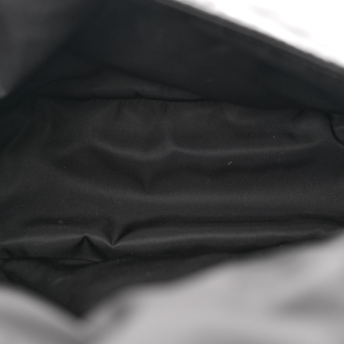 Re-Nylon Vitello Padded Small Flap Shoulder Bag Black