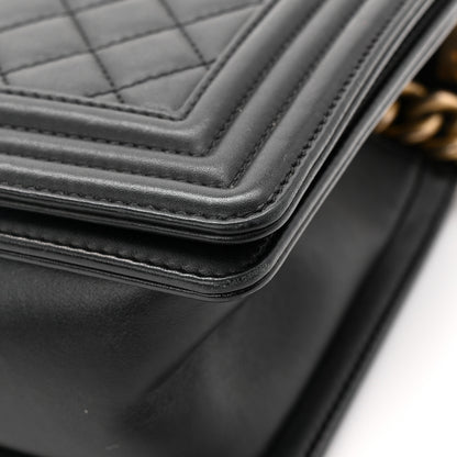 Chanel Lambskin Quilted Medium Boy Flap Black 11 of 11