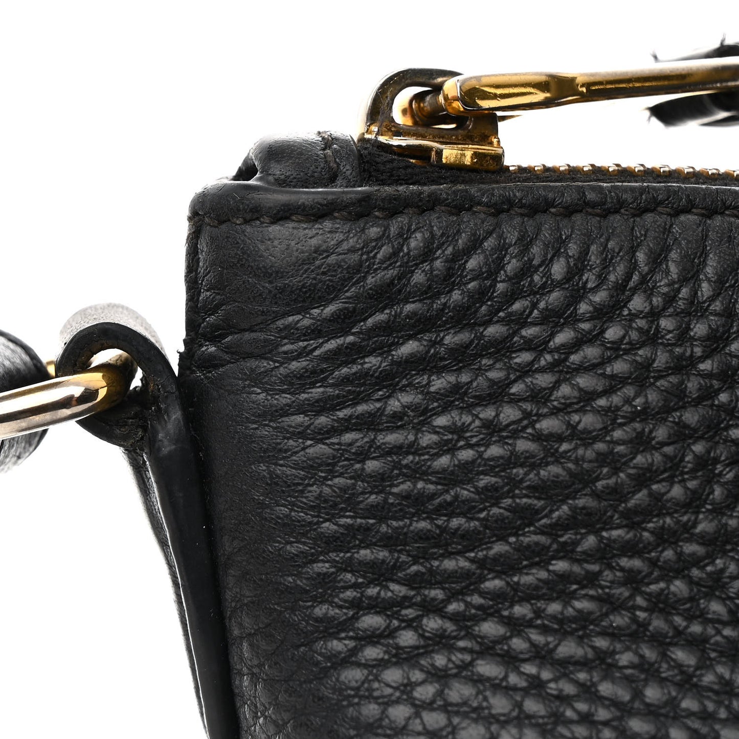 Vitello Daino Small Tote Black