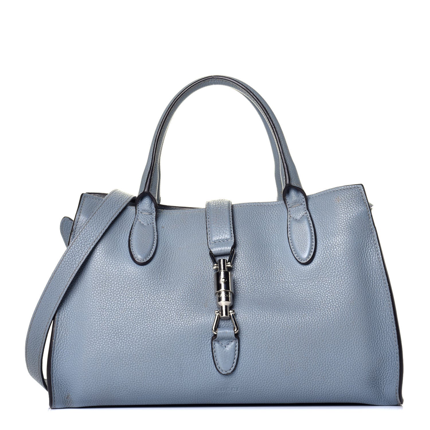 Gucci Soft Calfskin Small Jackie Top Handle Bag Light Blue 1 of 11