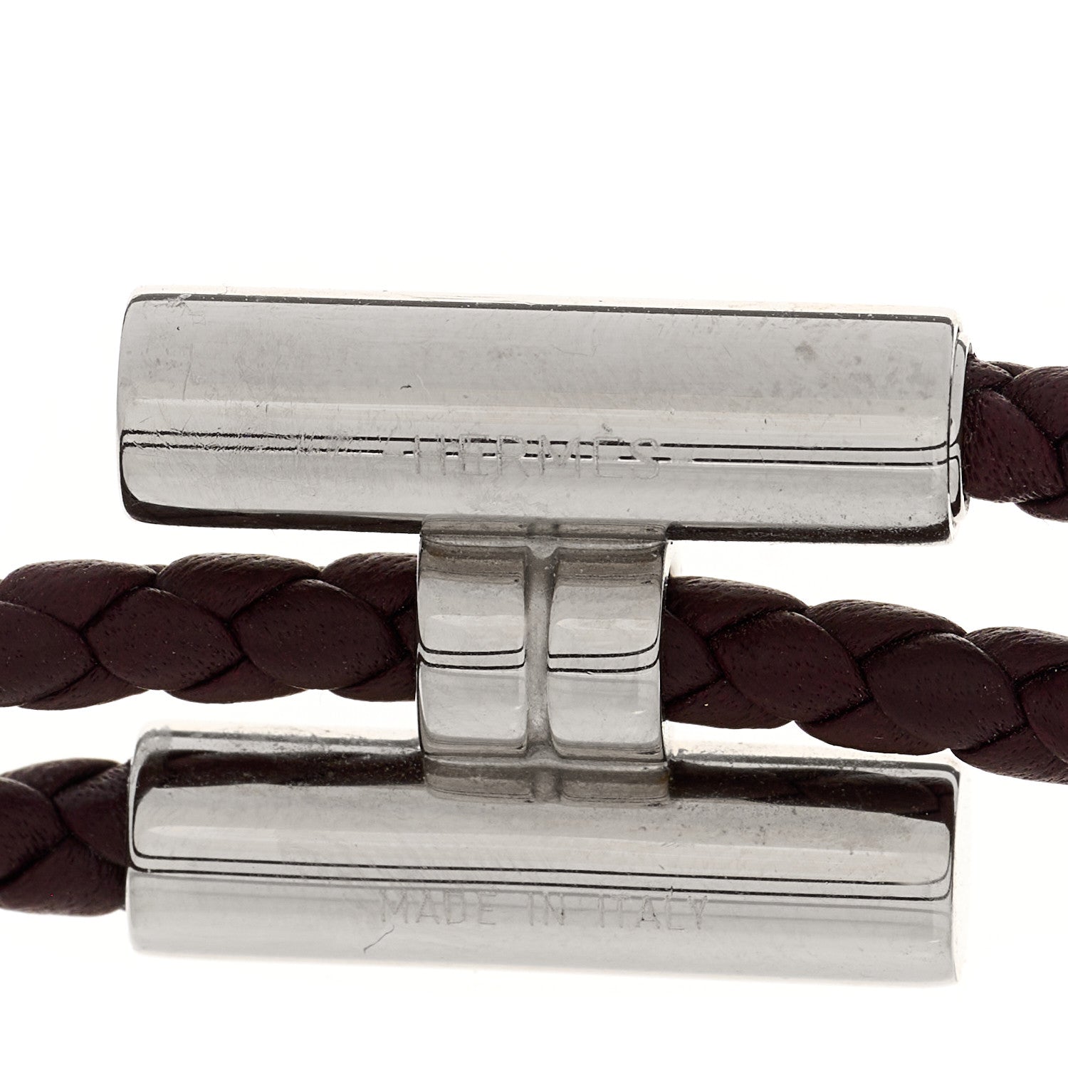Hermes Swift Double Wrap Cord Tournis Tresse Bracelet T5 Terre