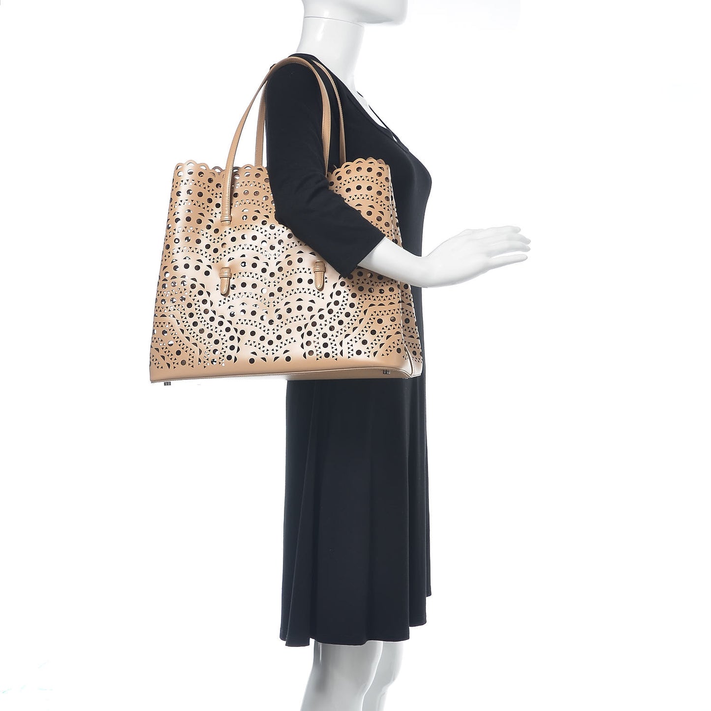 Calfskin Vienne Wave Mina 32 Bag Sable