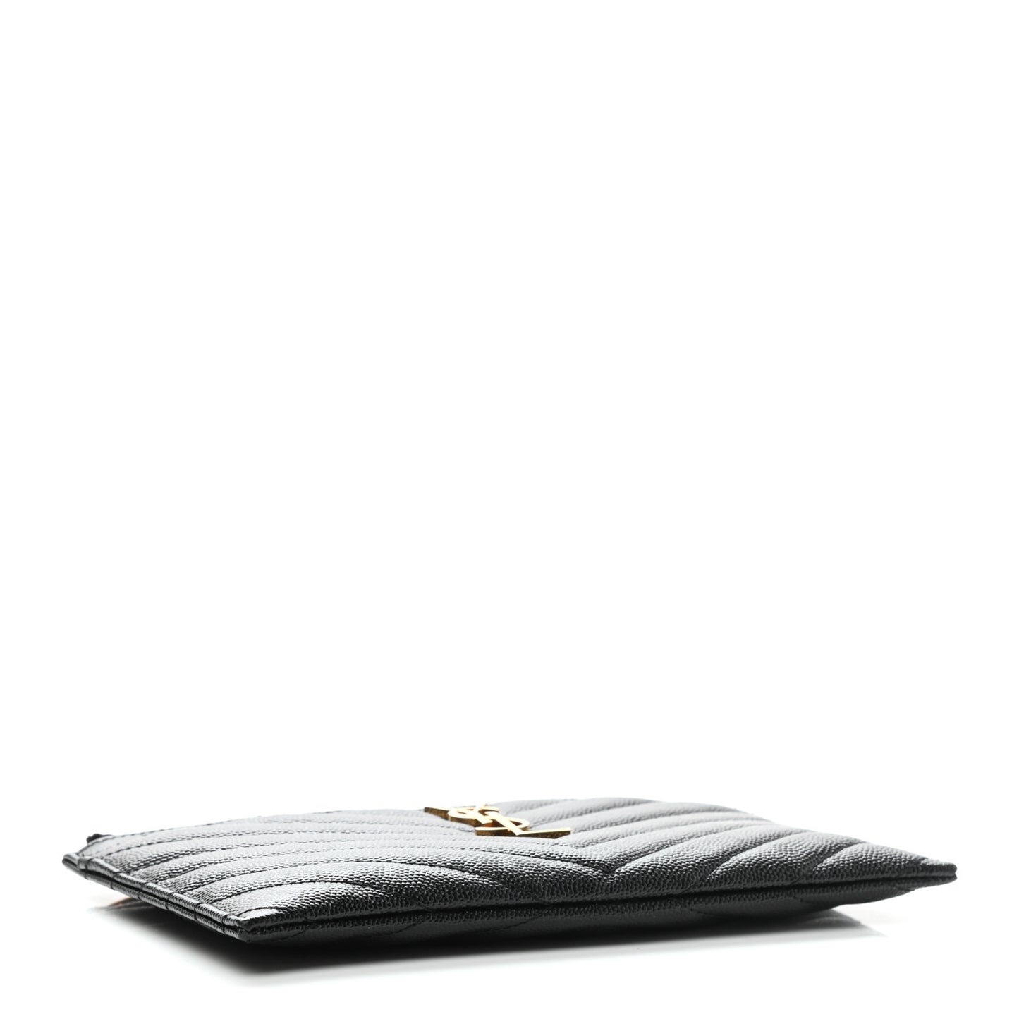 Grain De Poudre Chevron Monogram Bill Pouch Black
